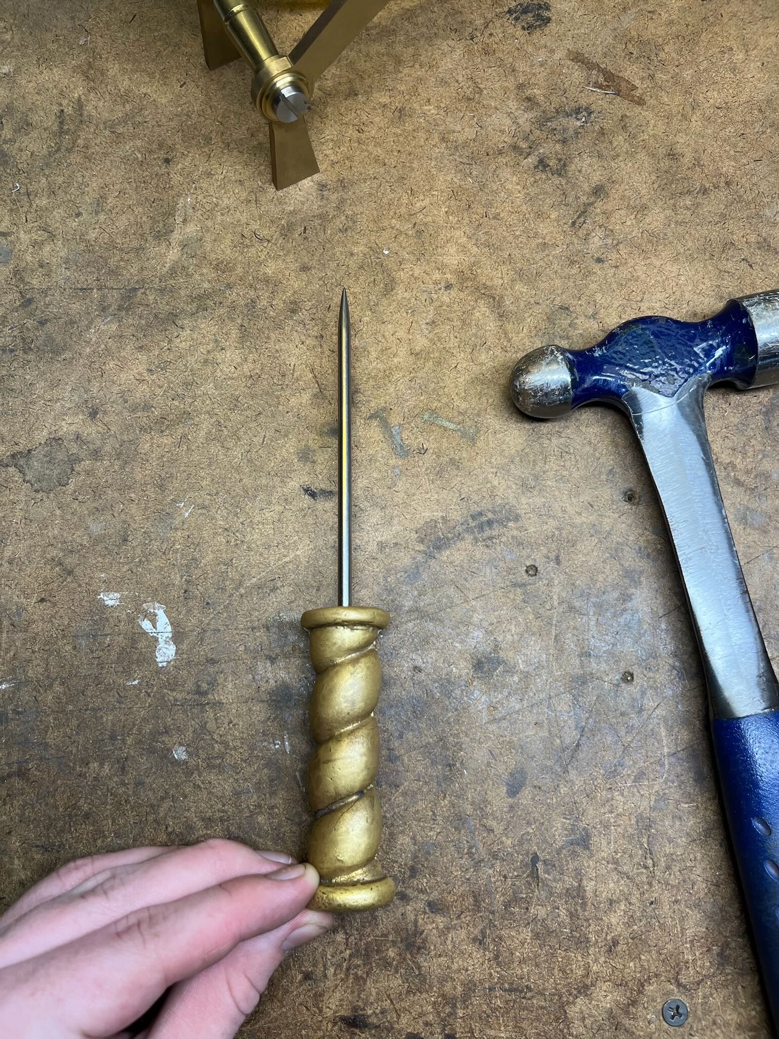 Cast metal work in progress