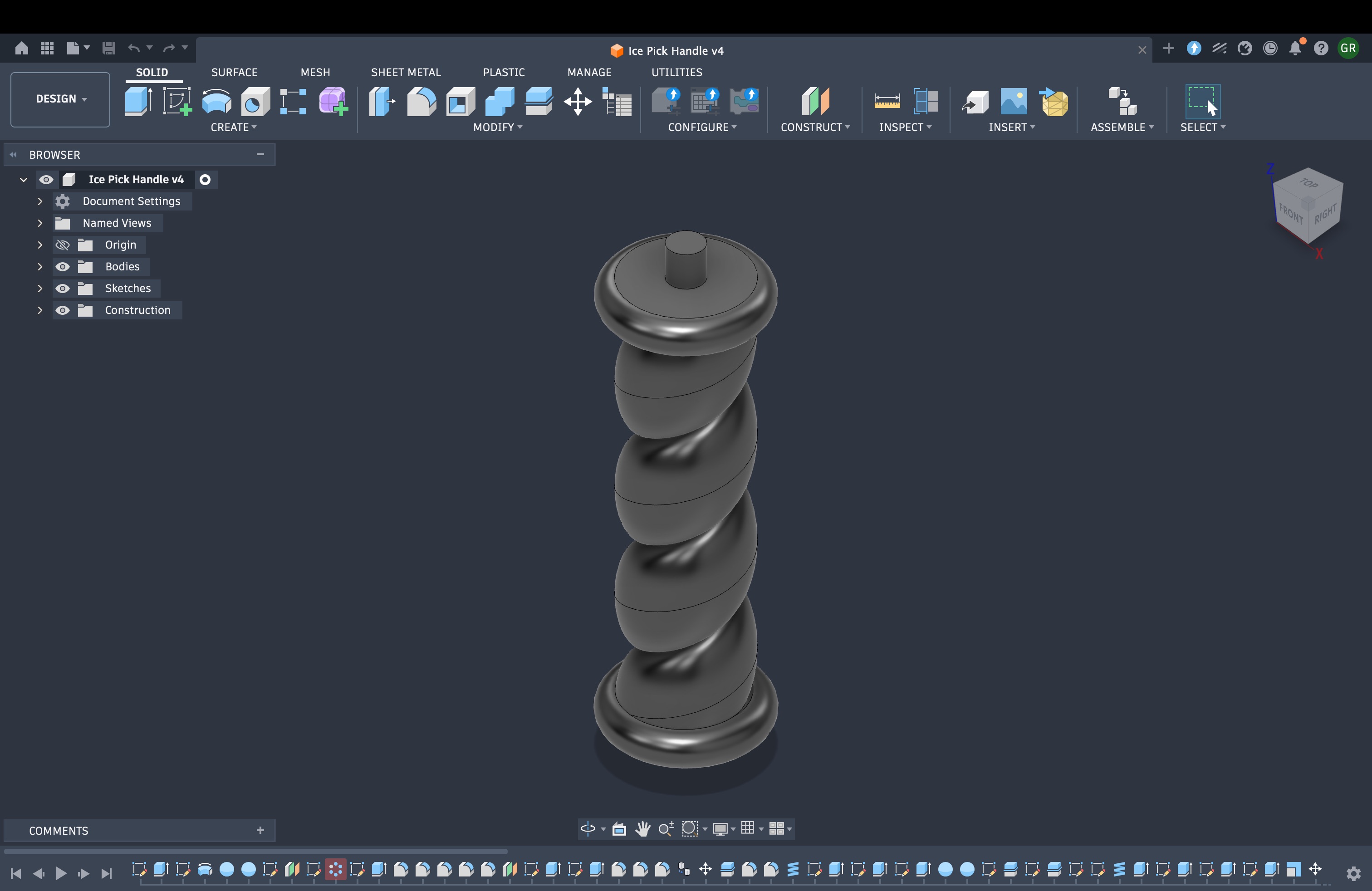 Metal casting CAD model