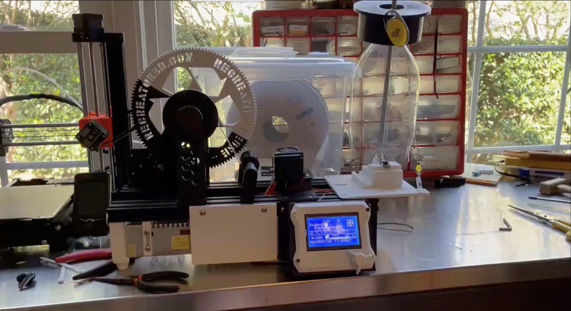Bottle-to-Filament Recycler