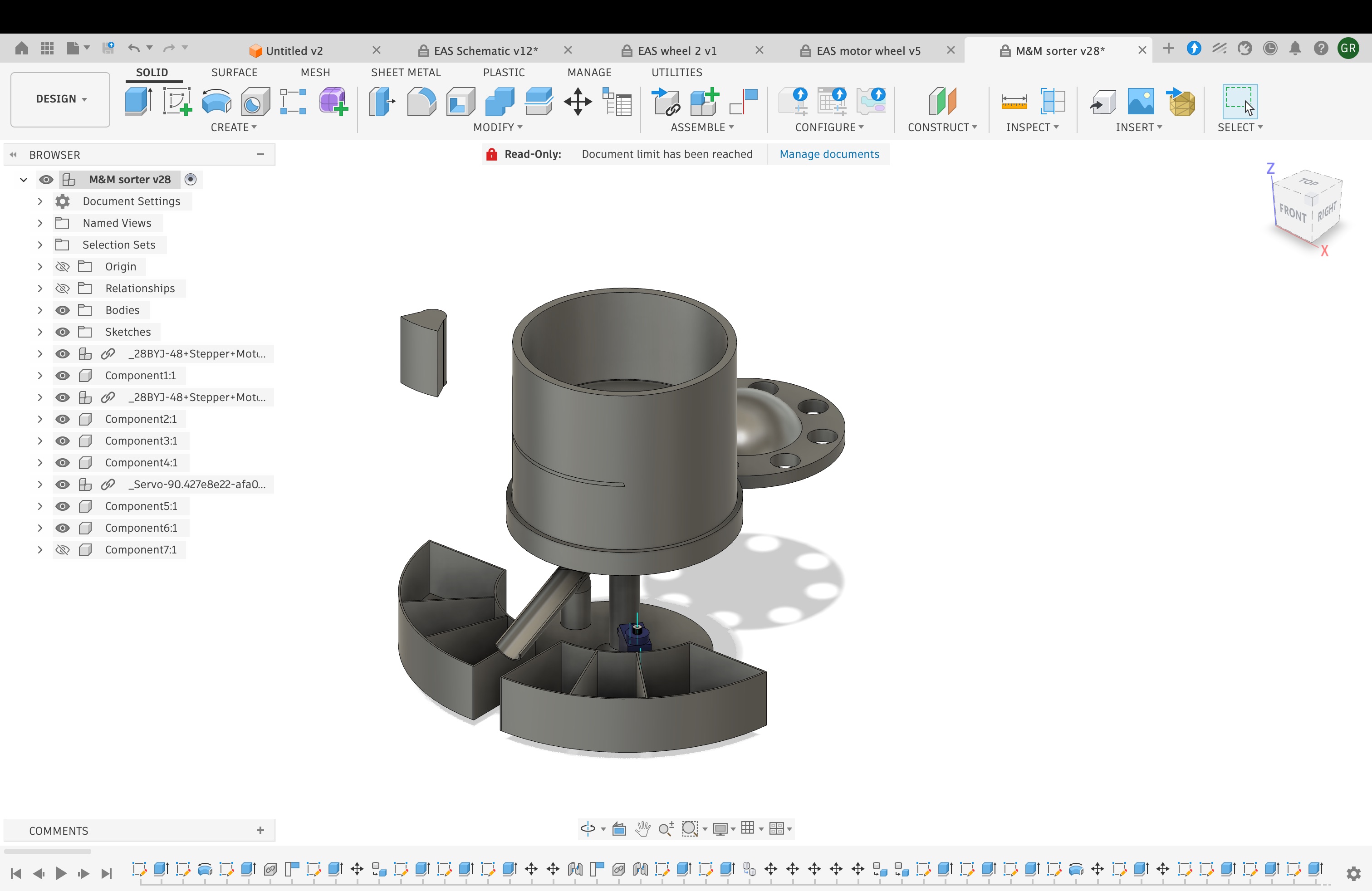 M&M Color Sorter CAD model